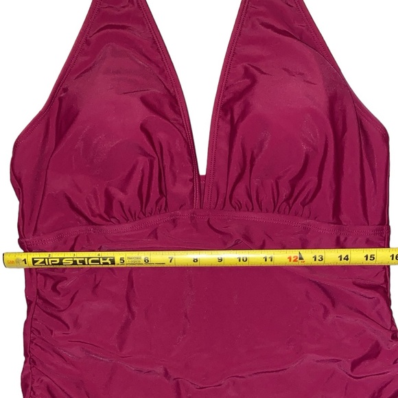 NEW tummy control 2 piece ruched halter swimsuit - Picture 6 of 11